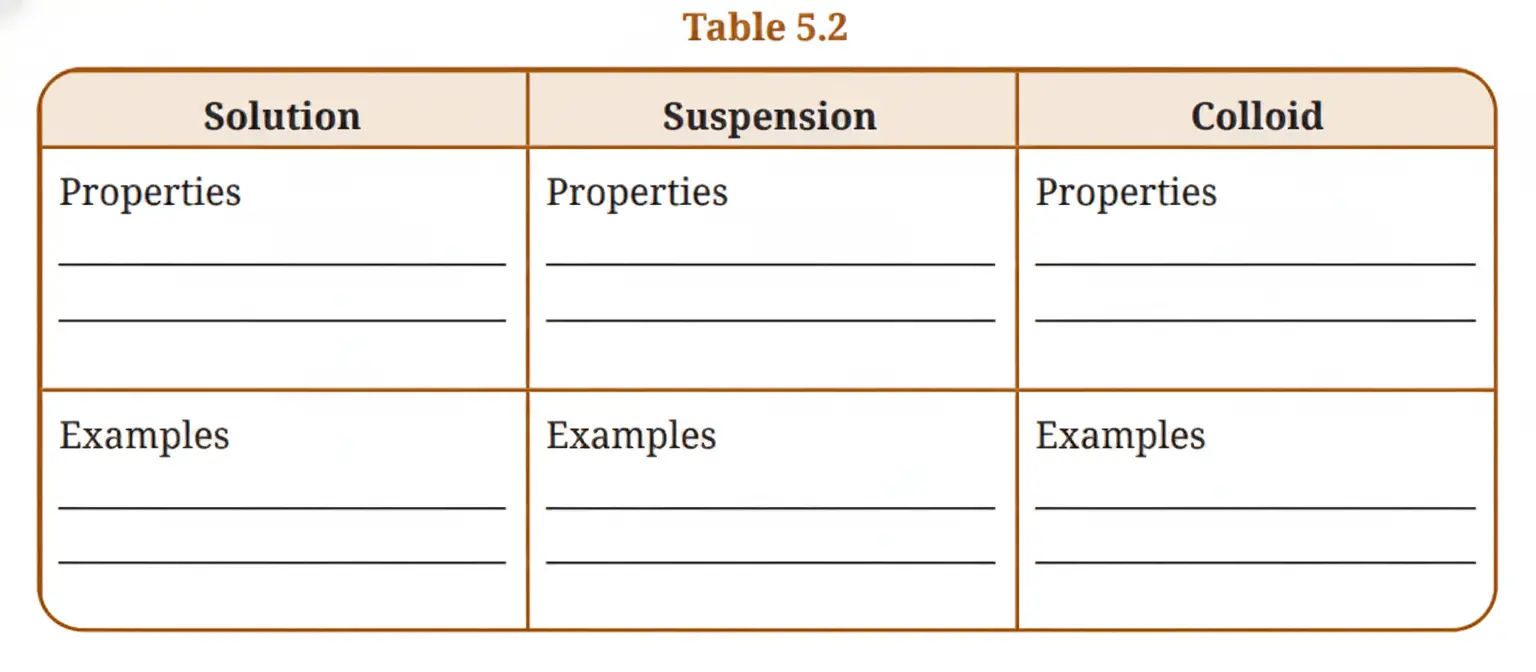 Exploration Class 9 Science, Exploring Mixtures and their Separation — diagram for this question